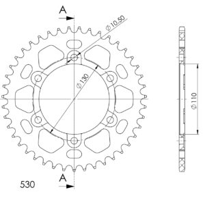 Supersprox Alumiini takaratas RAL-479:42 Musta