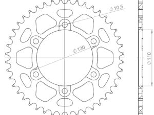 Supersprox Alumiini takaratas RAL-479:44 Musta