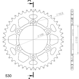 Supersprox Alumiini takaratas RAL-479:44 Musta