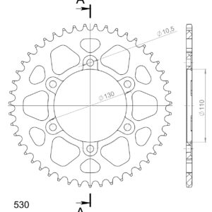 Supersprox Alumiini takaratas RAL-479:47 Musta