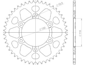 Supersprox Alumiini takaratas RAL-479:48 Musta
