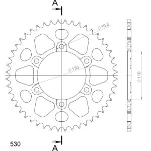 Supersprox Alumiini takaratas RAL-479:48 Musta
