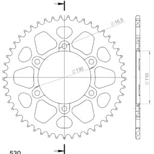 Supersprox Alumiini takaratas RAL-479:49 Musta