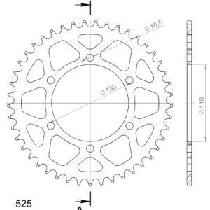 Supersprox Alumiini takaratas RAL-480:45 Punainen