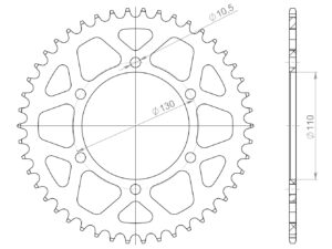 Supersprox Alumiini takaratas RAL-480:46 Punainen