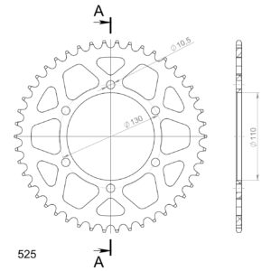 Supersprox Alumiini takaratas RAL-480:46 Punainen