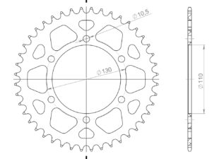 Supersprox Alumiini takaratas RAL-486:41 Kulta