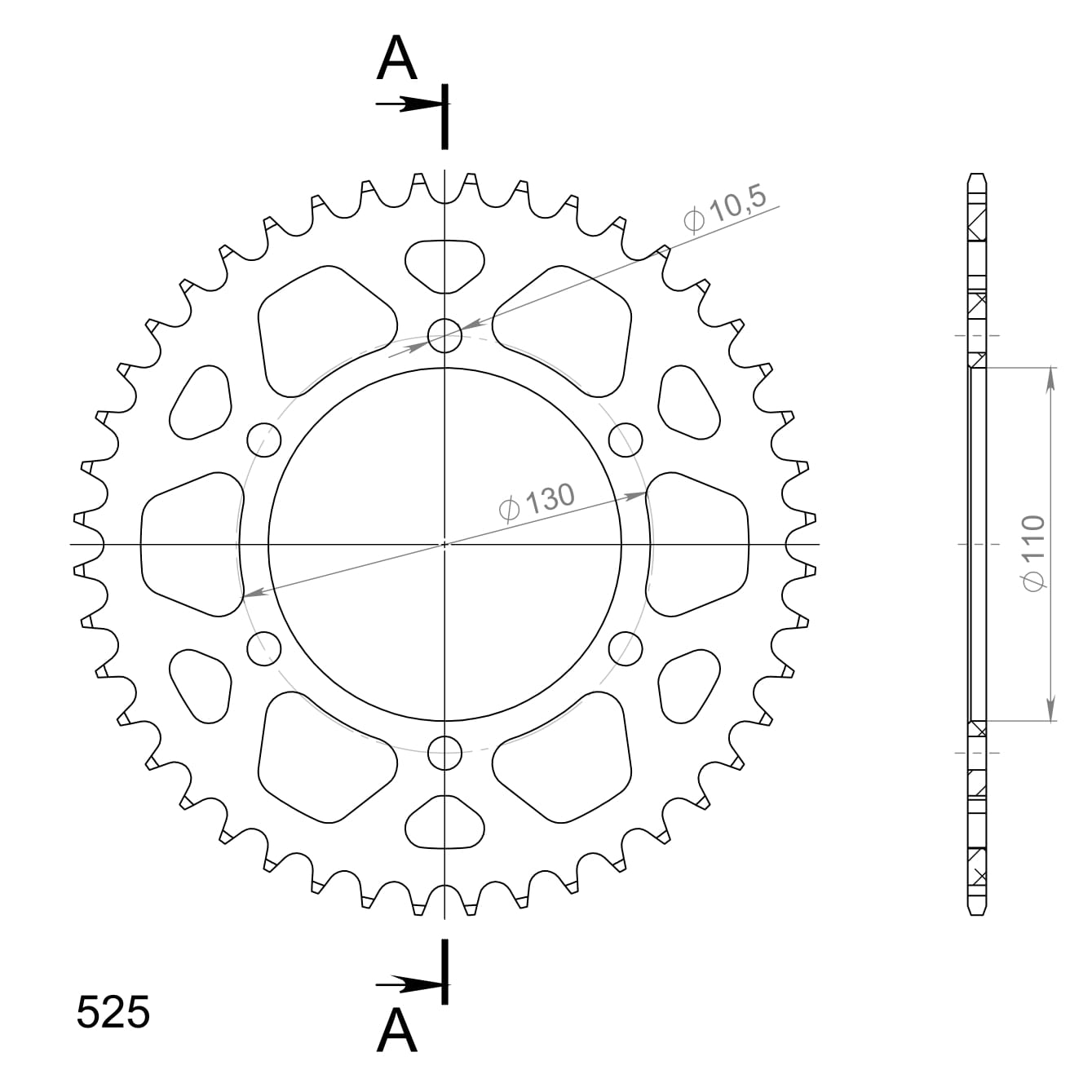 Supersprox Alumiini takaratas RAL-486:41 Kulta