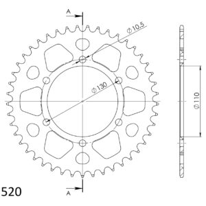 Supersprox Alumiini takaratas RAL-486:45 Sininen