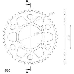 Supersprox Alumiini takaratas RAL-486:48 Sininen