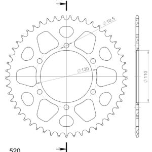 Supersprox Alumiini takaratas RAL-486:49 Sininen