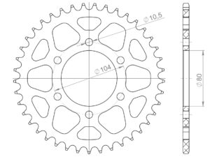 Supersprox Alumiini takaratas RAL-488:41 Musta