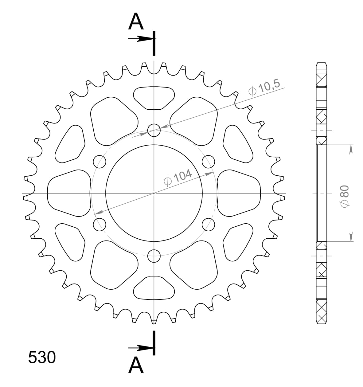 Supersprox Alumiini takaratas RAL-488:41 Musta