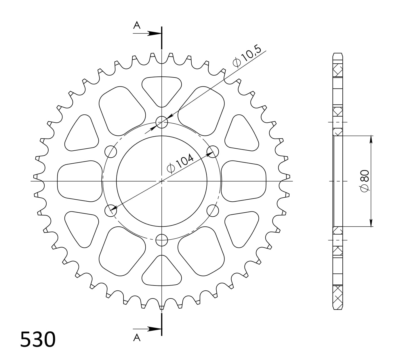 Supersprox Alumiini takaratas RAL-488:43 Musta