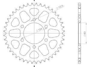 Supersprox Alumiini takaratas RAL-488:44 Musta