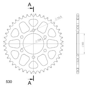Supersprox Alumiini takaratas RAL-488:44 Musta