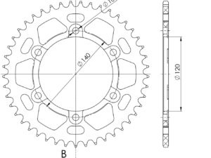 Supersprox Alumiini takaratas RAL-499:39 Musta