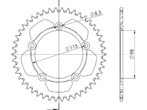 Supersprox Alumiini takaratas RAL-4:46 Sininen