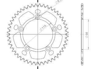 Supersprox Alumiini takaratas RAL-4:48 Sininen
