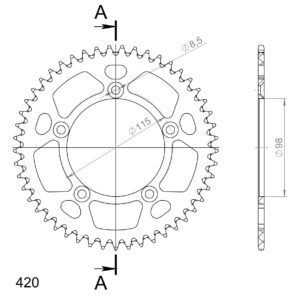 Supersprox Alumiini takaratas RAL-4:49 Sininen