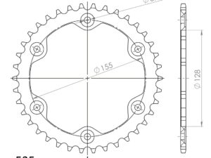 Supersprox Alumiini takaratas RAL-613:38 Musta