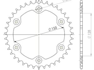 Supersprox Alumiini takaratas RAL-613:39 Musta