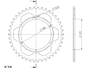 Supersprox Alumiini takaratas RAL-6611:42 Musta