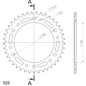 Supersprox Alumiini takaratas RAL-6:42 Musta