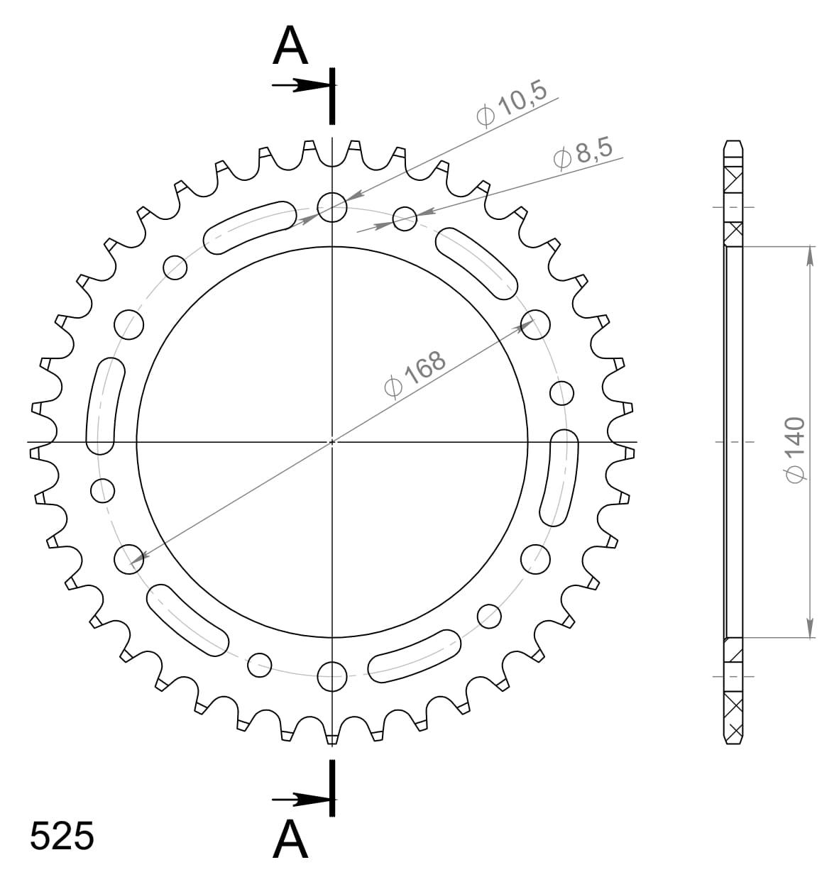 Supersprox Alumiini takaratas RAL-6:42 Musta