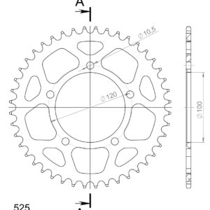 Supersprox Alumiini takaratas RAL-702:44 Vihreä