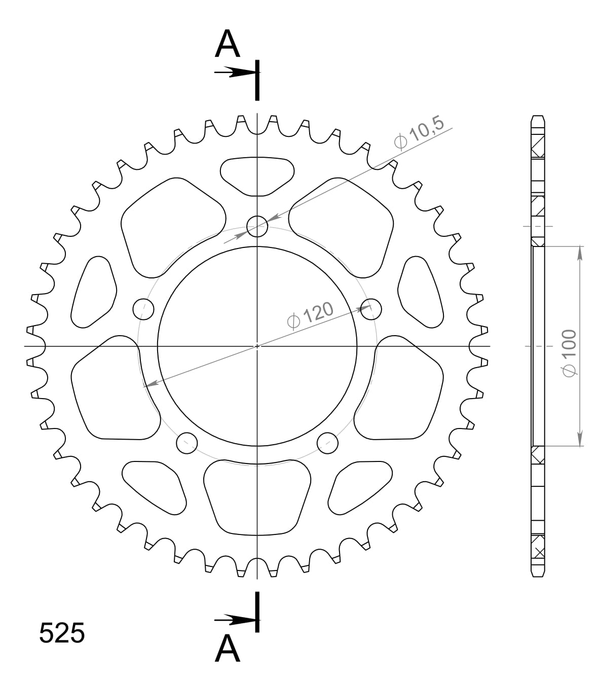 Supersprox Alumiini takaratas RAL-702:44 Vihreä