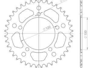 Supersprox Alumiini takaratas RAL-703:40 Musta