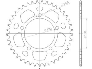 Supersprox Alumiini takaratas RAL-703:41 Musta