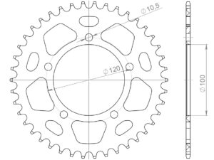 Supersprox Alumiini takaratas RAL-703:42 Musta