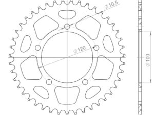 Supersprox Alumiini takaratas RAL-703:43 Musta