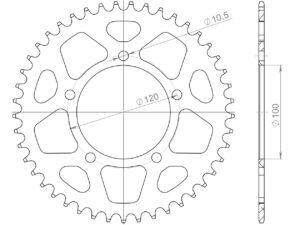 Supersprox Alumiini takaratas RAL-703:45 Musta