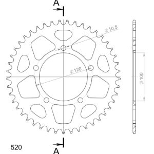 Supersprox Alumiini takaratas RAL-703:45 Musta