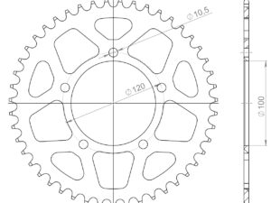 Supersprox Alumiini takaratas RAL-703:46 Musta