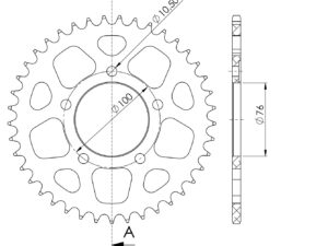 Supersprox Alumiini takaratas RAL-7090:41 Musta