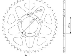 Supersprox Alumiini takaratas RAL-7090:47 Musta