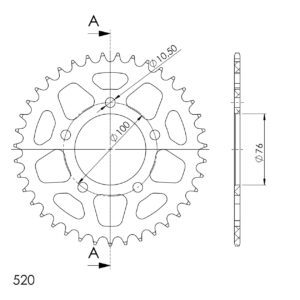 Supersprox Alumiini takaratas RAL-7091:39 Vihreä