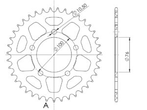 Supersprox Alumiini takaratas RAL-7091:40 Punainen