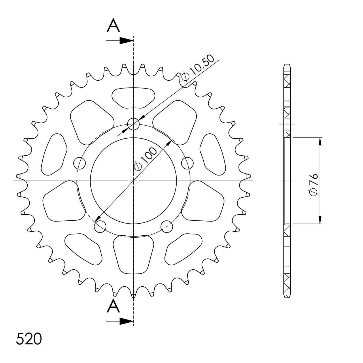 Supersprox Alumiini takaratas RAL-7091:40 Punainen