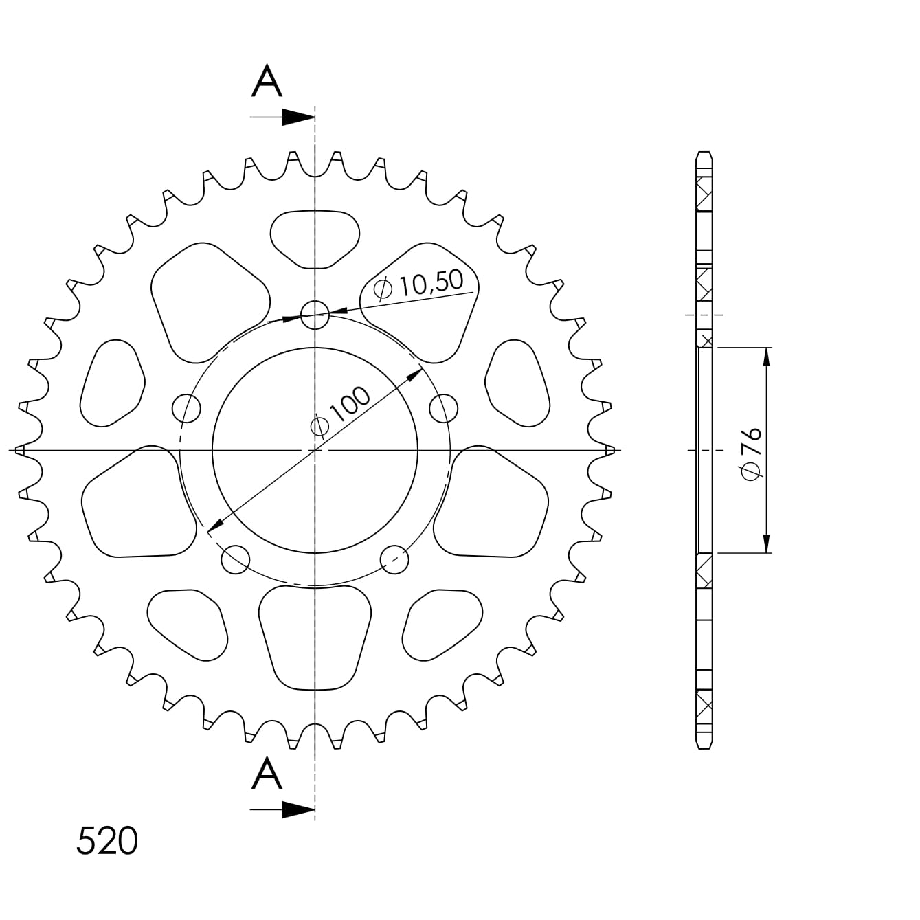 Supersprox Alumiini takaratas RAL-7091:41 Punainen