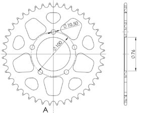 Supersprox Alumiini takaratas RAL-7091:44 Punainen