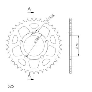 Supersprox Alumiini takaratas RAL-7092:40 Musta