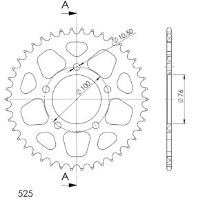 Supersprox Alumiini takaratas RAL-7092:41 Musta