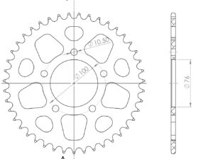 Supersprox Alumiini takaratas RAL-7092:44 Musta
