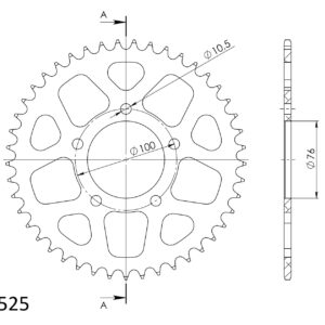 Supersprox Alumiini takaratas RAL-7092:45 Musta