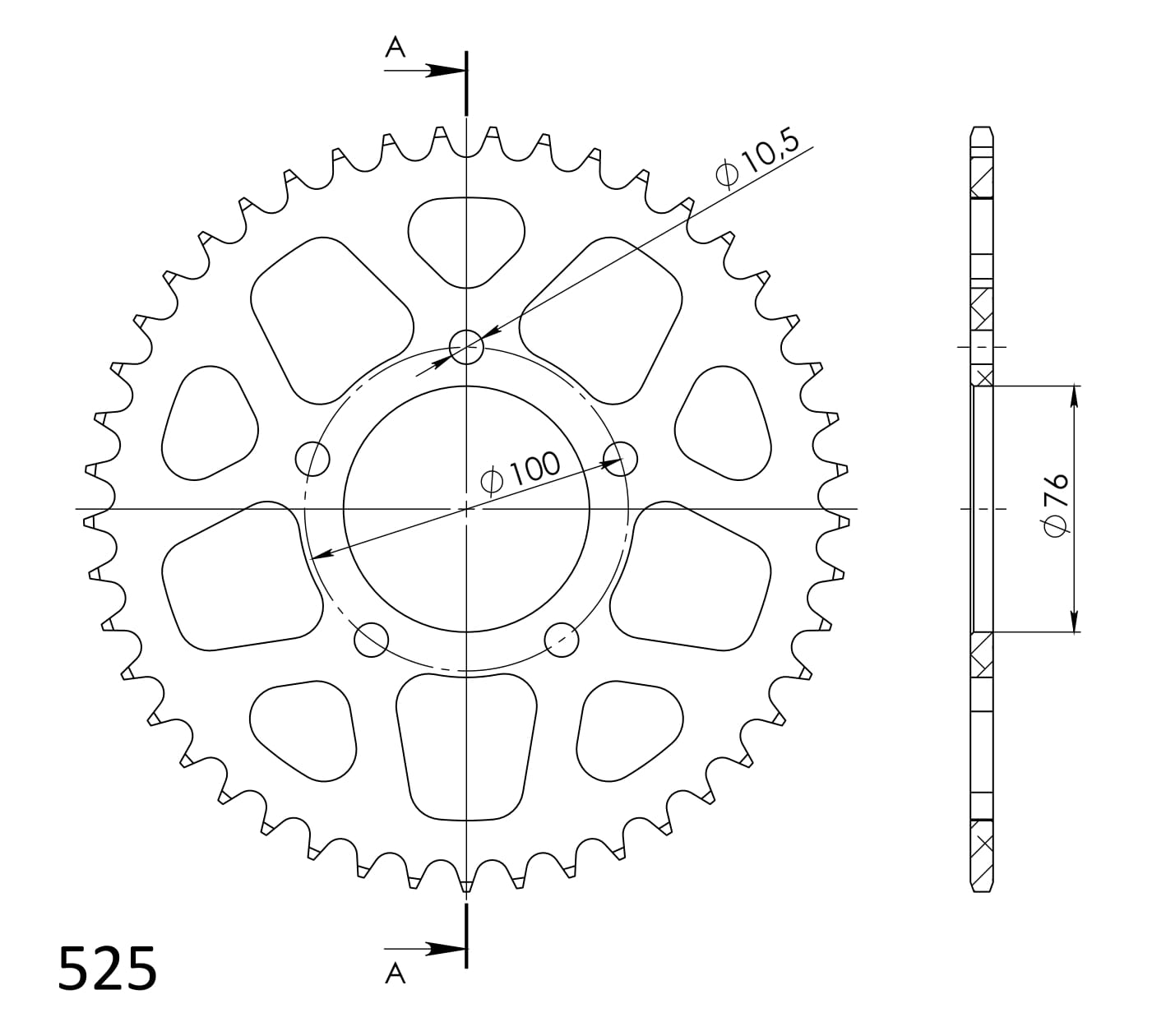 Supersprox Alumiini takaratas RAL-7092:45 Musta